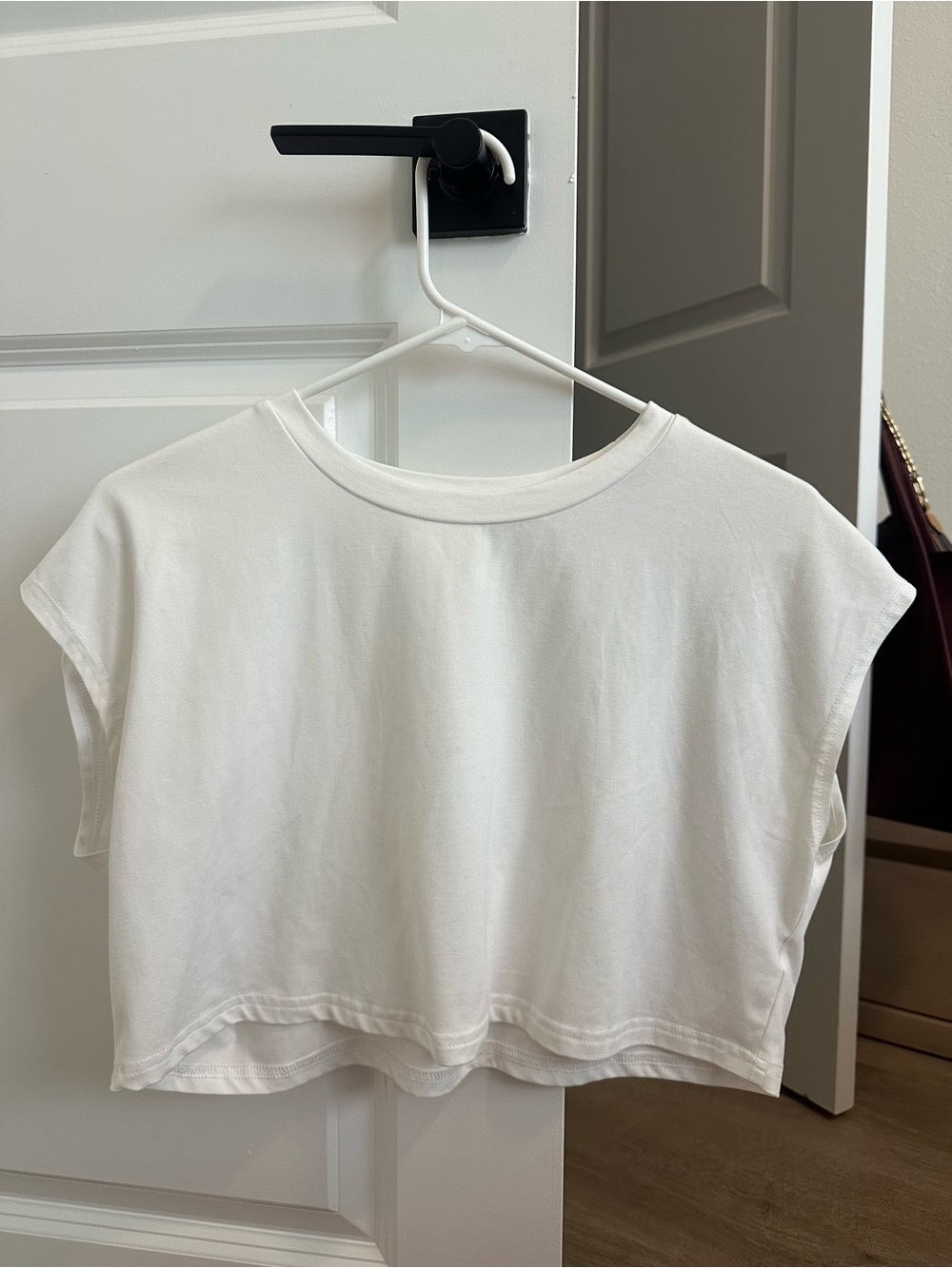 White Crop Boxy Tee - Women